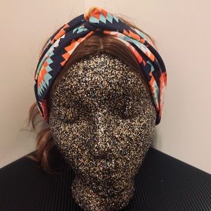 Colorful Aztec Print Turban Style Head Band